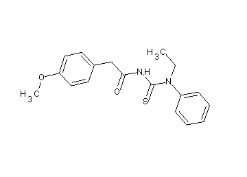 N-{[ethyl(phenyl)amino]carbonothioyl}-2-(4-methoxyphenyl)acetamide - Click Image to Close