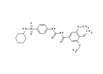 N-[({4-[(cyclohexylamino)sulfonyl]phenyl}amino)carbonothioyl]-3,4,5-trimethoxybenzamide - Click Image to Close