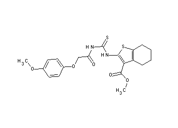 methyl 2-[({[(4-methoxyphenoxy)acetyl]amino}carbonothioyl)amino]-4,5,6,7-tetrahydro-1-benzothiophene-3-carboxylate - Click Image to Close