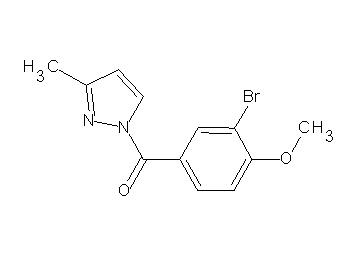 1-(3-bromo-4-methoxybenzoyl)-3-methyl-1H-pyrazole 1-(3-bromo-4-methoxybenzoyl)-3-methyl-1H-pyrazole