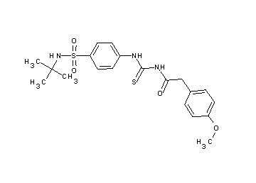 N-[({4-[(tert-butylamino)sulfonyl]phenyl}amino)carbonothioyl]-2-(4-methoxyphenyl)acetamide