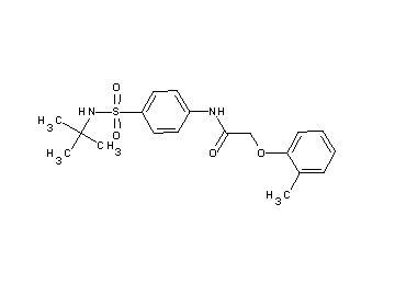 N-{4-[(tert-butylamino)sulfonyl]phenyl}-2-(2-methylphenoxy)acetamide - Click Image to Close