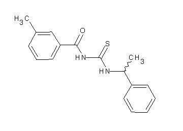 3-methyl-N-{[(1-phenylethyl)amino]carbonothioyl}benzamide - Click Image to Close
