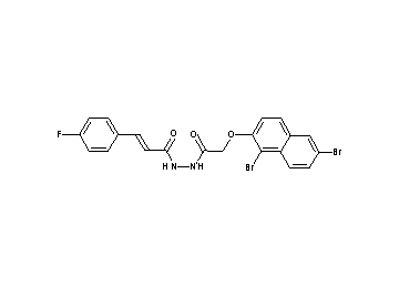 N'-{[(1,6-dibromo-2-naphthyl)oxy]acetyl}-3-(4-fluorophenyl)acrylohydrazide