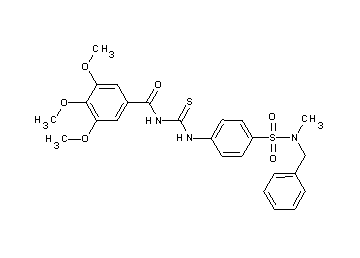N-{[(4-{[benzyl(methyl)amino]sulfonyl}phenyl)amino]carbonothioyl}-3,4,5-trimethoxybenzamide - Click Image to Close