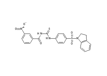 N-({[4-(2,3-dihydro-1H-indol-1-ylsulfonyl)phenyl]amino}carbonothioyl)-3-nitrobenzamide