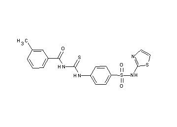 3-methyl-N-[({4-[(1,3-thiazol-2-ylamino)sulfonyl]phenyl}amino)carbonothioyl]benzamide - Click Image to Close