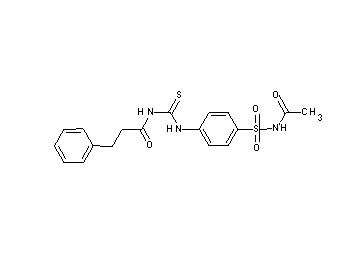 N-[({4-[(acetylamino)sulfonyl]phenyl}amino)carbonothioyl]-3-phenylpropanamide - Click Image to Close