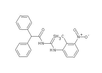 N-{[(2-methyl-3-nitrophenyl)amino]carbonothioyl}-2,2-diphenylacetamide