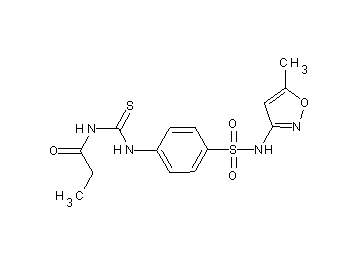 N-{[(4-{[(5-methyl-3-isoxazolyl)amino]sulfonyl}phenyl)amino]carbonothioyl}propanamide - Click Image to Close