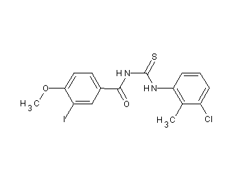 N-{[(3-chloro-2-methylphenyl)amino]carbonothioyl}-3-iodo-4-methoxybenzamide