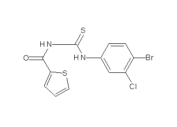 N-{[(4-bromo-3-chlorophenyl)amino]carbonothioyl}-2-thiophenecarboxamide