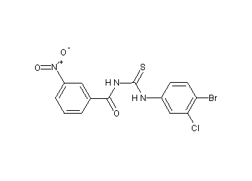 N-{[(4-bromo-3-chlorophenyl)amino]carbonothioyl}-3-nitrobenzamide