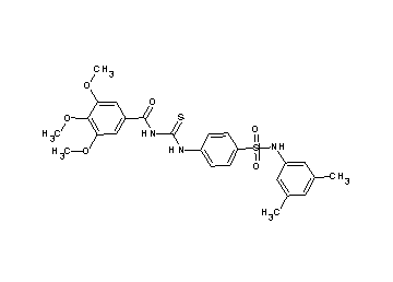 N-{[(4-{[(3,5-dimethylphenyl)amino]sulfonyl}phenyl)amino]carbonothioyl}-3,4,5-trimethoxybenzamide - Click Image to Close