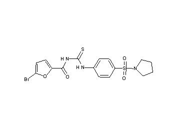 5-bromo-N-({[4-(1-pyrrolidinylsulfonyl)phenyl]amino}carbonothioyl)-2-furamide