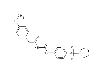 2-(4-methoxyphenyl)-N-({[4-(1-pyrrolidinylsulfonyl)phenyl]amino}carbonothioyl)acetamide