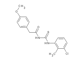N-{[(3-chloro-2-methylphenyl)amino]carbonothioyl}-2-(4-methoxyphenyl)acetamide