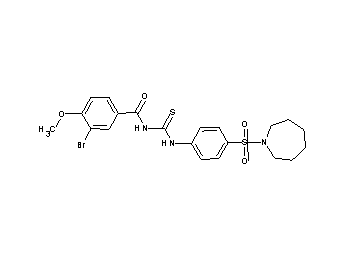 N-({[4-(1-azepanylsulfonyl)phenyl]amino}carbonothioyl)-3-bromo-4-methoxybenzamide - Click Image to Close