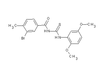 3-bromo-N-{[(2,5-dimethoxyphenyl)amino]carbonothioyl}-4-methylbenzamide