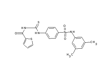 N-{[(4-{[(3,5-dimethylphenyl)amino]sulfonyl}phenyl)amino]carbonothioyl}-2-thiophenecarboxamide