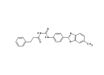 N-({[4-(6-methyl-1,3-benzothiazol-2-yl)phenyl]amino}carbonothioyl)-3-phenylpropanamide