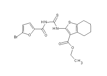 ethyl 2-({[(5-bromo-2-furoyl)amino]carbonothioyl}amino)-4,5,6,7-tetrahydro-1-benzothiophene-3-carboxylate - Click Image to Close