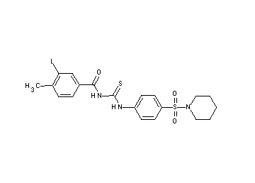 3-iodo-4-methyl-N-({[4-(1-piperidinylsulfonyl)phenyl]amino}carbonothioyl)benzamide
