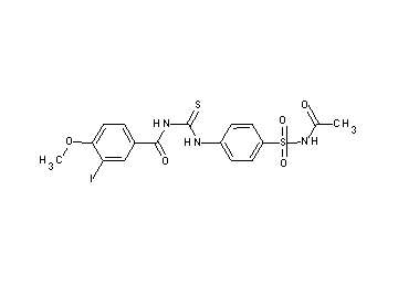 N-[({4-[(acetylamino)sulfonyl]phenyl}amino)carbonothioyl]-3-iodo-4-methoxybenzamide - Click Image to Close
