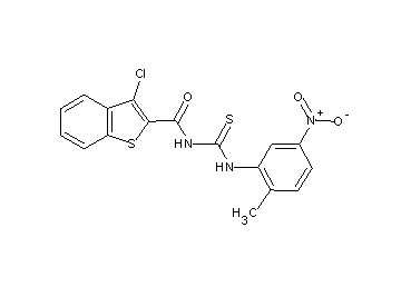 3-chloro-N-{[(2-methyl-5-nitrophenyl)amino]carbonothioyl}-1-benzothiophene-2-carboxamide - Click Image to Close