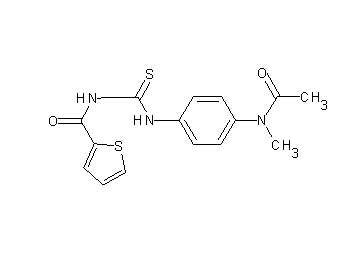 N-[({4-[acetyl(methyl)amino]phenyl}amino)carbonothioyl]-2-thiophenecarboxamide - Click Image to Close
