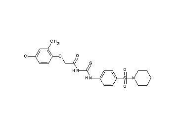 2-(4-chloro-2-methylphenoxy)-N-({[4-(1-piperidinylsulfonyl)phenyl]amino}carbonothioyl)acetamide