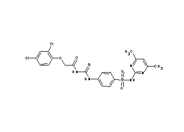 2-(2,4-dichlorophenoxy)-N-{[(4-{[(4,6-dimethyl-2-pyrimidinyl)amino]sulfonyl}phenyl)amino]carbonothioyl}acetamide