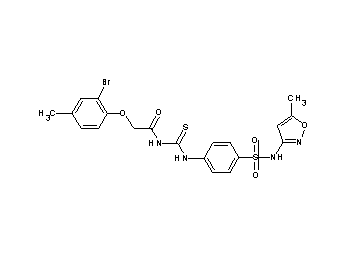 2-(2-bromo-4-methylphenoxy)-N-{[(4-{[(5-methyl-3-isoxazolyl)amino]sulfonyl}phenyl)amino]carbonothioyl}acetamide