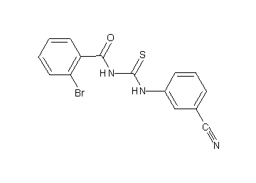 2-bromo-N-{[(3-cyanophenyl)amino]carbonothioyl}benzamide