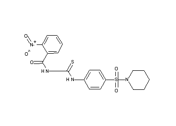 2-nitro-N-({[4-(1-piperidinylsulfonyl)phenyl]amino}carbonothioyl)benzamide