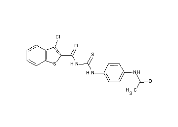 N-({[4-(acetylamino)phenyl]amino}carbonothioyl)-3-chloro-1-benzothiophene-2-carboxamide