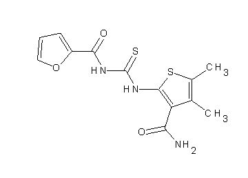 N-({[3-(aminocarbonyl)-4,5-dimethyl-2-thienyl]amino}carbonothioyl)-2-furamide - Click Image to Close
