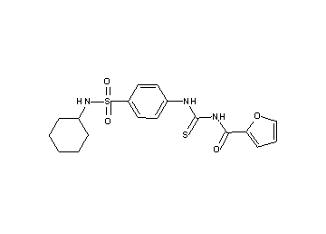 N-[({4-[(cyclohexylamino)sulfonyl]phenyl}amino)carbonothioyl]-2-furamide - Click Image to Close