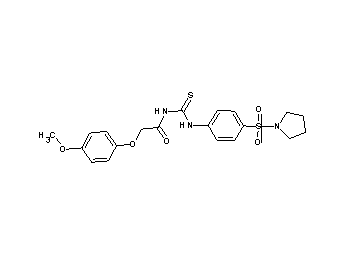 2-(4-methoxyphenoxy)-N-({[4-(1-pyrrolidinylsulfonyl)phenyl]amino}carbonothioyl)acetamide