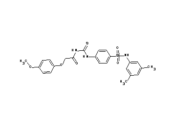 N-{[(4-{[(3,5-dimethylphenyl)amino]sulfonyl}phenyl)amino]carbonothioyl}-2-(4-methoxyphenoxy)acetamide