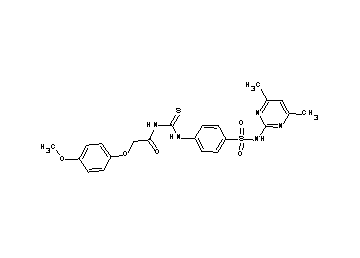N-{[(4-{[(4,6-dimethyl-2-pyrimidinyl)amino]sulfonyl}phenyl)amino]carbonothioyl}-2-(4-methoxyphenoxy)acetamide