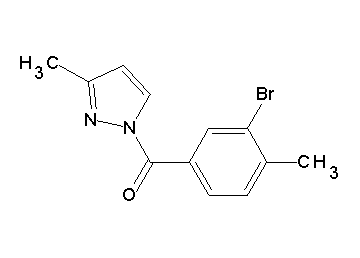 1-(3-bromo-4-methylbenzoyl)-3-methyl-1H-pyrazole 1-(3-bromo-4-methylbenzoyl)-3-methyl-1H-pyrazole