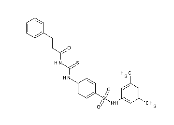 N-{[(4-{[(3,5-dimethylphenyl)amino]sulfonyl}phenyl)amino]carbonothioyl}-3-phenylpropanamide