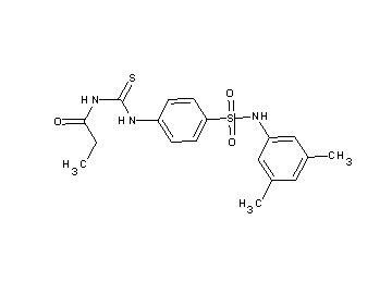 N-{[(4-{[(3,5-dimethylphenyl)amino]sulfonyl}phenyl)amino]carbonothioyl}propanamide