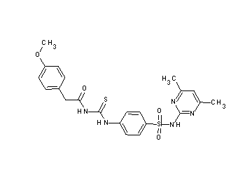 N-{[(4-{[(4,6-dimethyl-2-pyrimidinyl)amino]sulfonyl}phenyl)amino]carbonothioyl}-2-(4-methoxyphenyl)acetamide - Click Image to Close