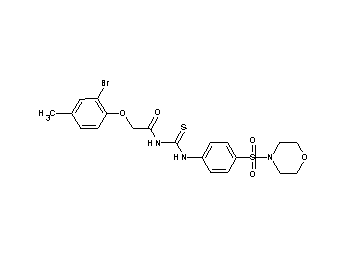2-(2-bromo-4-methylphenoxy)-N-({[4-(4-morpholinylsulfonyl)phenyl]amino}carbonothioyl)acetamide