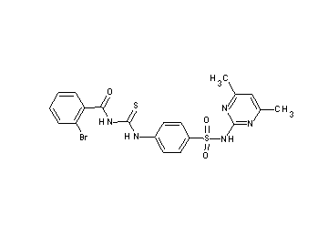 2-bromo-N-{[(4-{[(4,6-dimethyl-2-pyrimidinyl)amino]sulfonyl}phenyl)amino]carbonothioyl}benzamide