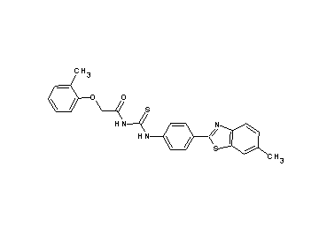 N-({[4-(6-methyl-1,3-benzothiazol-2-yl)phenyl]amino}carbonothioyl)-2-(2-methylphenoxy)acetamide