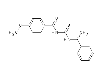 4-methoxy-N-{[(1-phenylethyl)amino]carbonothioyl}benzamide