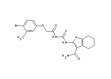 2-[({[(4-bromo-3-methylphenoxy)acetyl]amino}carbonothioyl)amino]-4,5,6,7-tetrahydro-1-benzothiophene-3-carboxamide